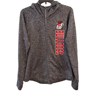 Georgia Bulldogs G-III 4her Full Zip Hooded Activewear Woman’s Large Gray Red